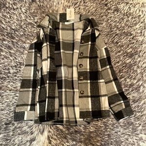 Black and white flannel Shacket!